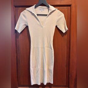 Cotton Citizen Ribbed dress cream white